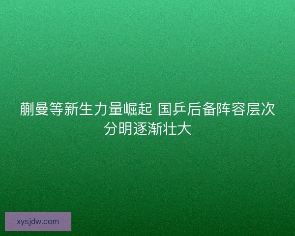 蒯曼等新生力量崛起 国乒后备阵容层次分明逐渐壮大 蒯曼等新生力量崛起 国乒后备阵容层次分明逐渐壮大