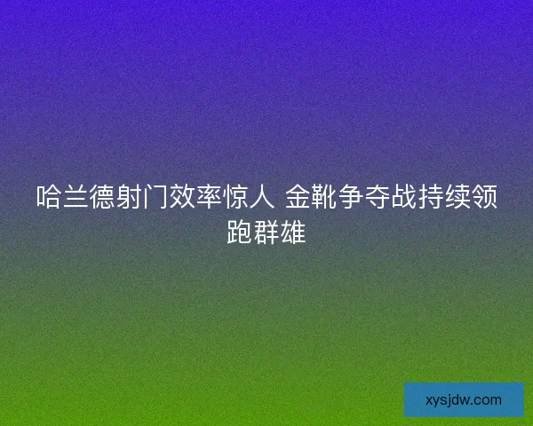 哈兰德射门效率惊人 金靴争夺战持续领跑群雄 哈兰德射门效率惊人 金靴争夺战持续领跑群雄